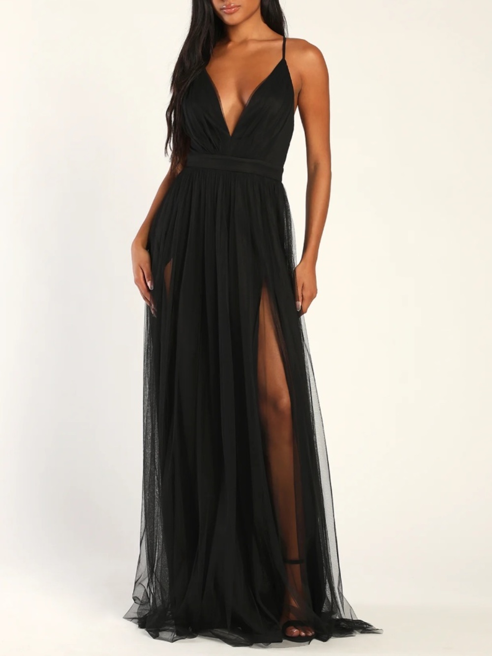 NEW WITH TAGS Rare Beauty Black Backless Maxi Dress